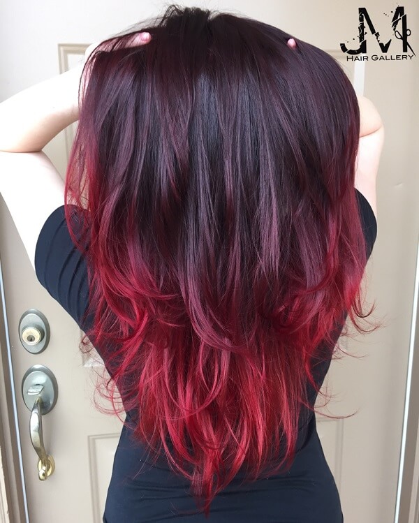 Bright Hair Color Ideas Purple Red